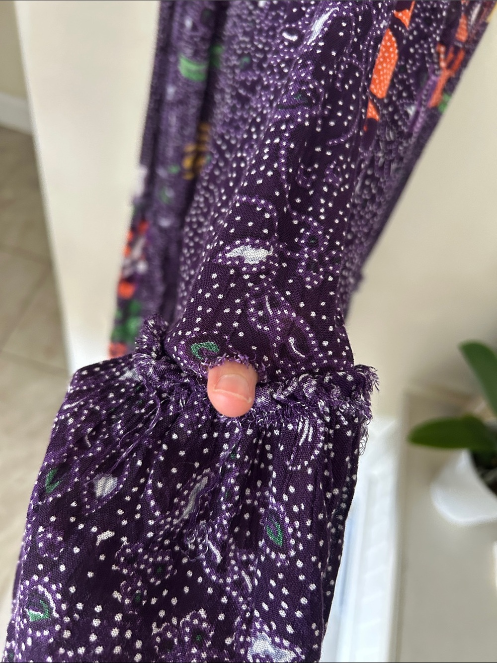 Free People One Bali Nights rare boho purple Floral Maxi Dress XS - Picture 6 of 15